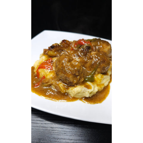 Lemon Pepper Smothered Chicken