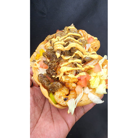 Taco bowl Surf and Turf