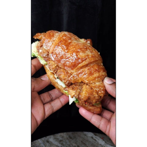 Fried Chicken Caesar Croissant Sandwich