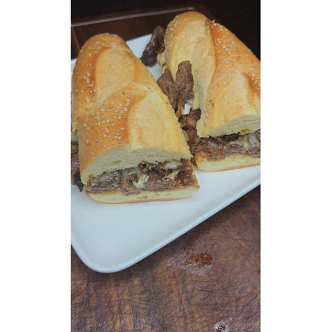 Cheese Steak Dip Sandwich Garlic Aioli - ChefKennyeats