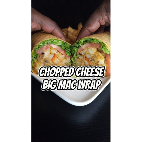 CHOPPED CHEESE BIG MAC WRAP RECIPE - ChefKennyeats
