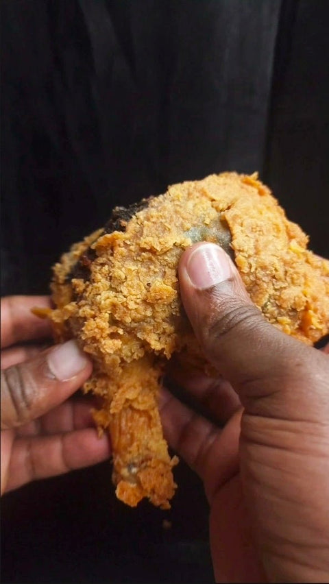 Fried Chicken Stuffed With Mac & Cheese Collard Greens Recipe - ChefKennyeats