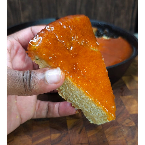Jalapeno Cornbread with Henny Honey Glaze