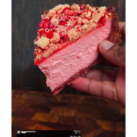 Strawberry Crunch Cheesecake - ChefKennyeats
