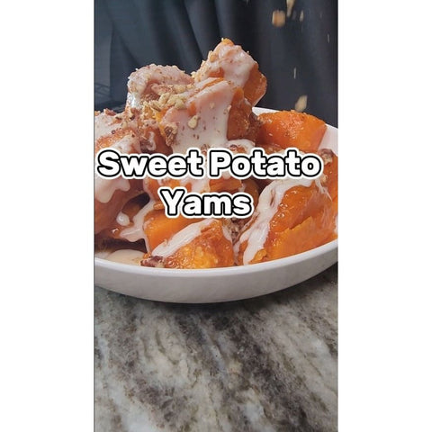 Yams with Marshmallow Courvoisier Sauce - ChefKennyeats