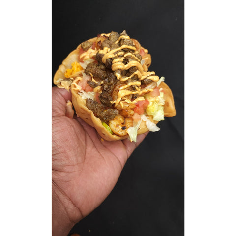 Taco bowl Surf and Turf - ChefKennyeats